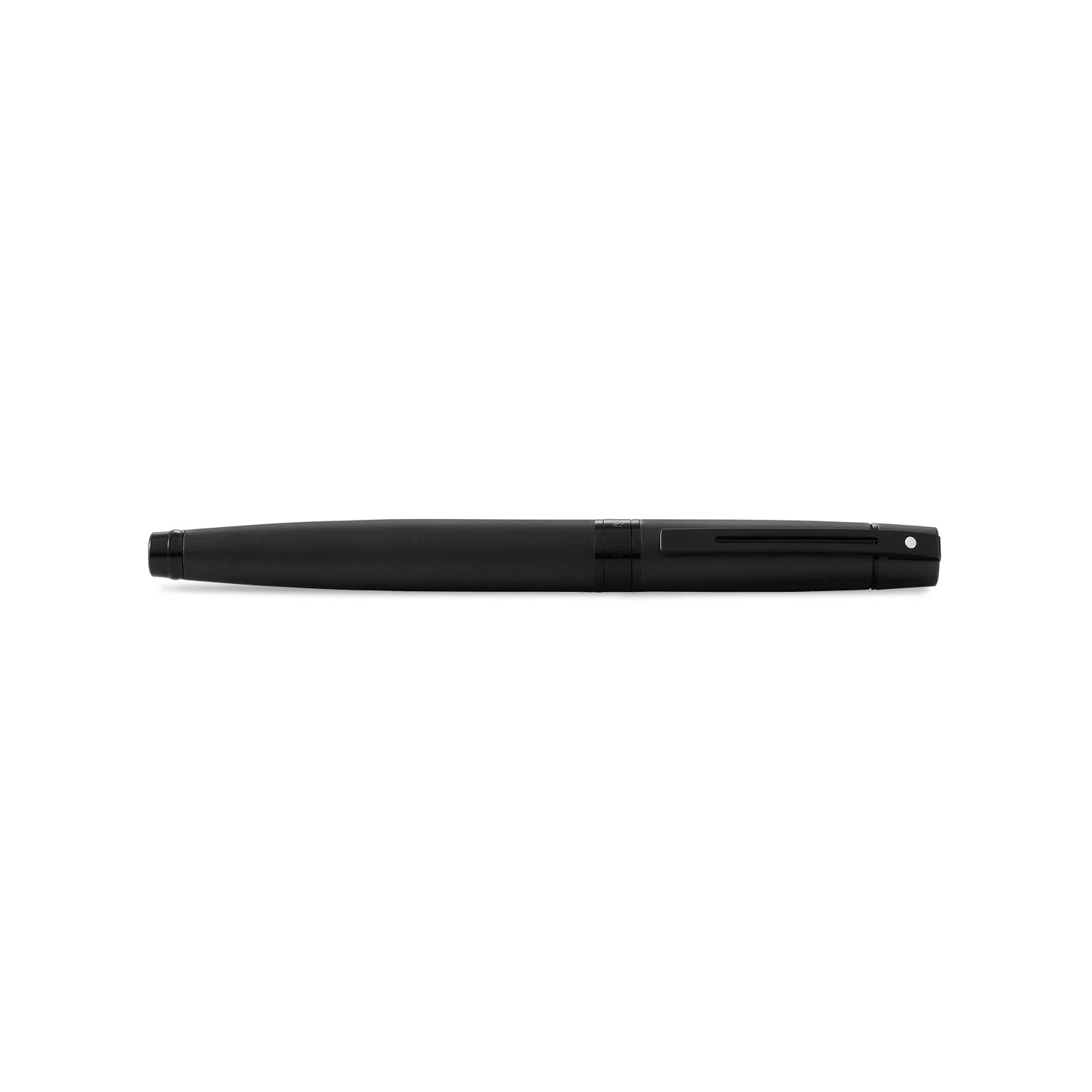 Sheaffer 300 Fountain Pen Matte Black Lacquer with Polished Black Trim