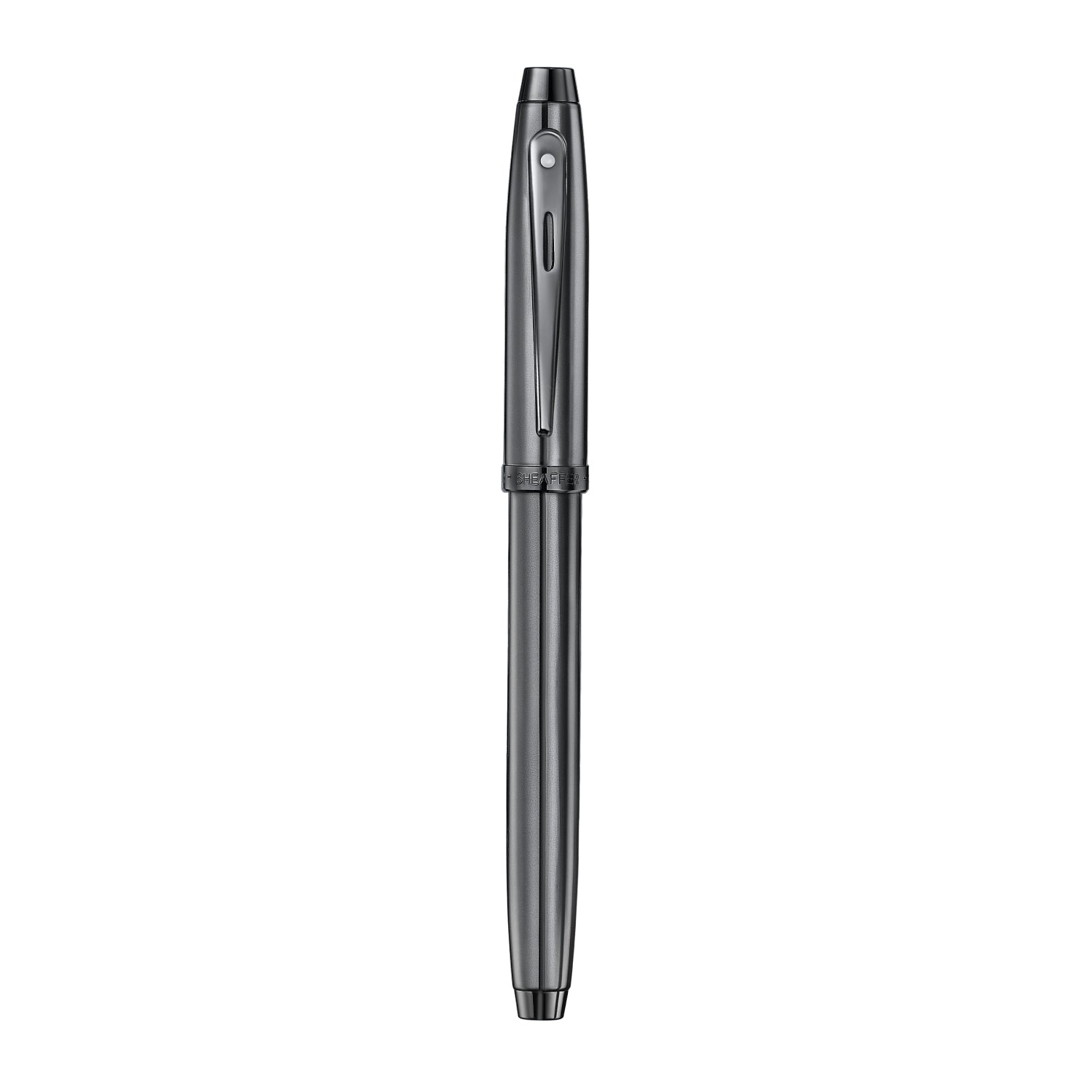 Sheaffer 100 Ionic Gunmetal Grey Fountain Pen with Shiny PVD Trims